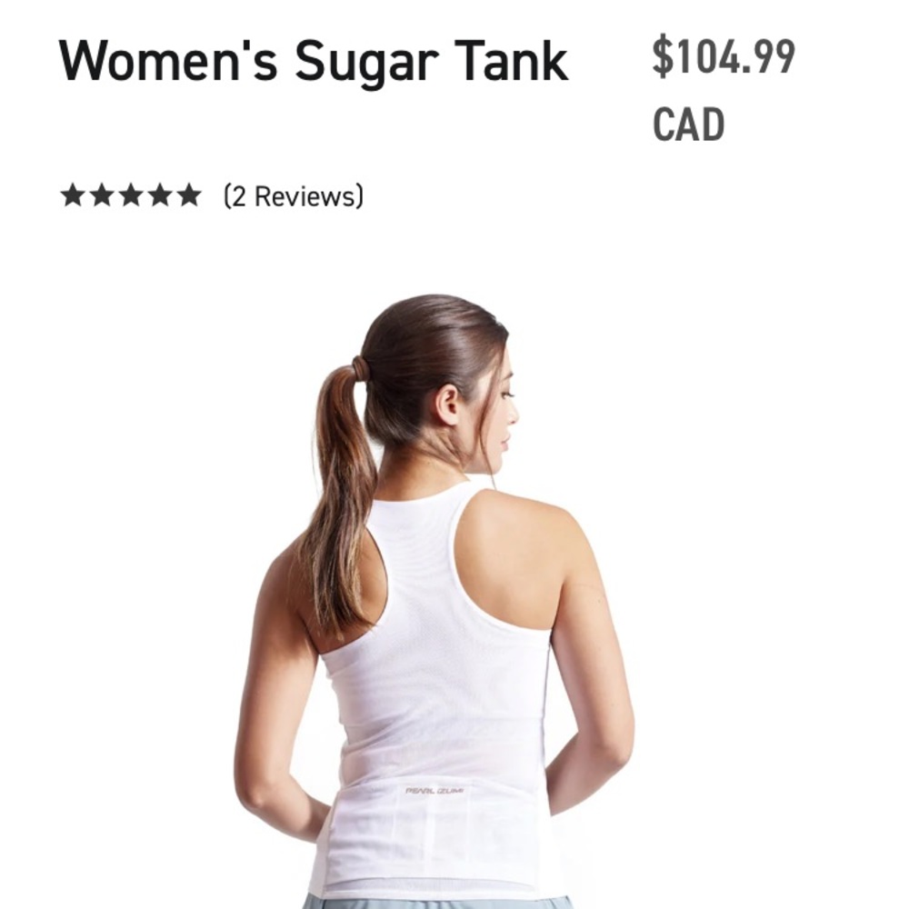 BNWT White Pearl Izumi tank